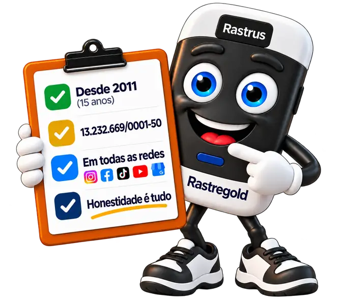 Rastregold desde 2011: CNPJ 13.232.669/0001-50, presente em todas as redes, onestidade é tudo