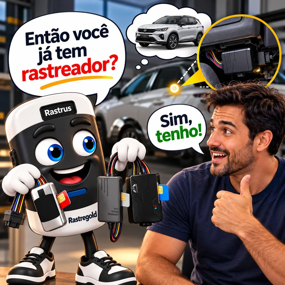 Rastrus pergunta: Então você já tem rastreador? Sim, tenho!